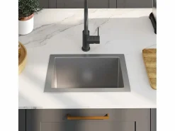 Sale Fregadero de cocina hecho a mano de acero inoxidable Fregadero