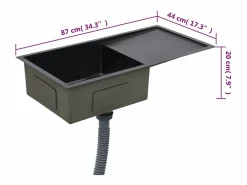 Hot Fregadero de cocina hecho a mano de acero inoxidable Fregadero
