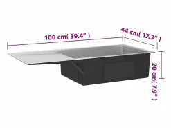 Online Fregadero de cocina hecho a mano de acero inoxidable Fregadero