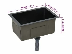 Fregadero de cocina hecho a mano de acero inoxidable