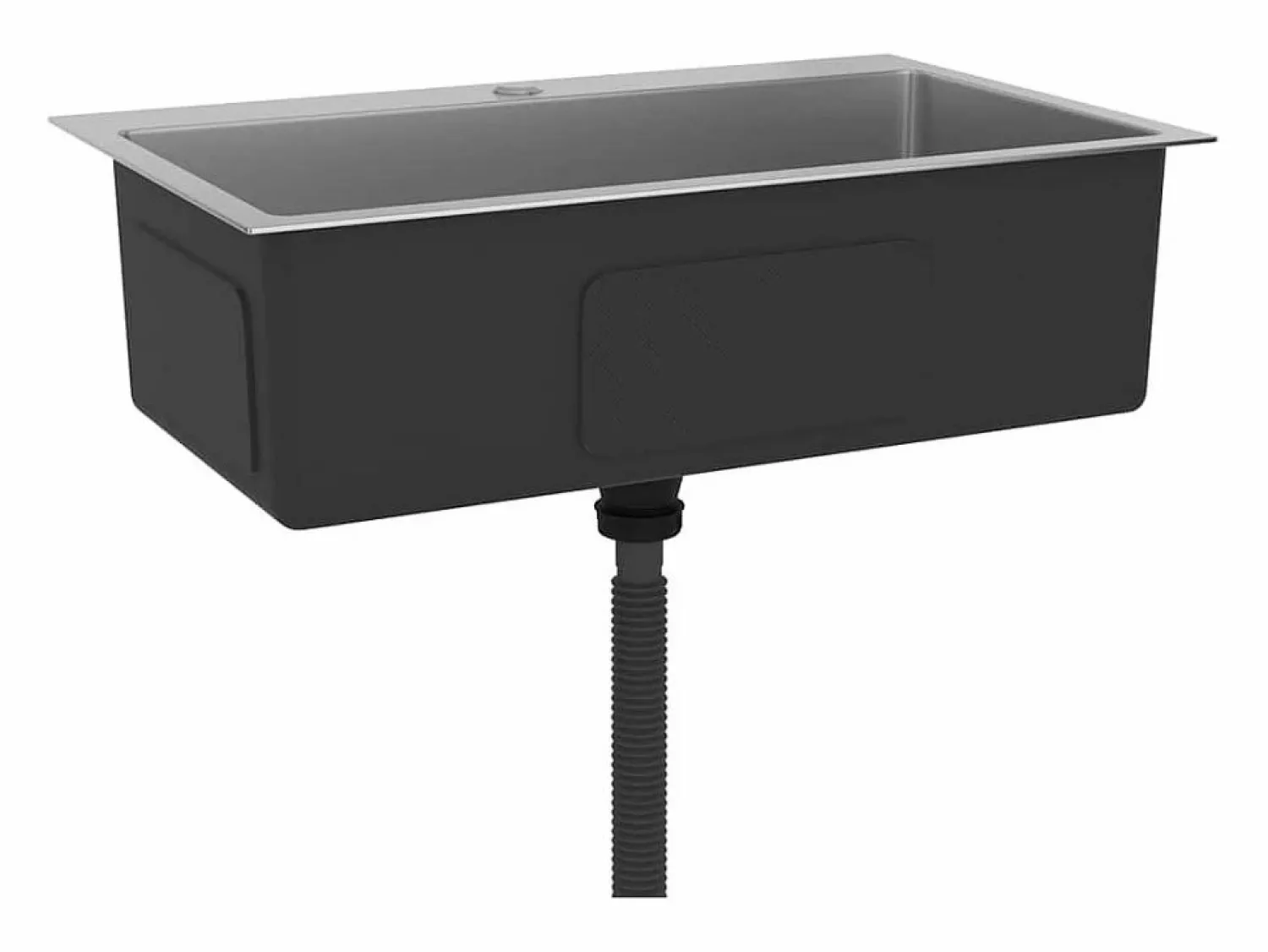 Hot Fregadero de cocina hecho a mano de acero inoxidable Plateado