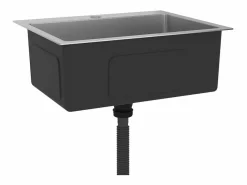 New Fregadero de cocina hecho a mano de acero inoxidable Plateado