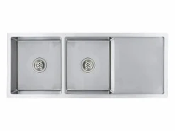New Fregadero de cocina hecho a mano de acero inoxidable Plateado