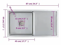 Discount Fregadero de cocina hecho a mano de acero inoxidable Fregadero