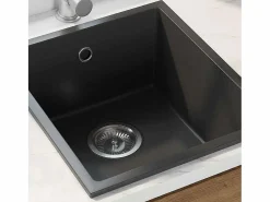 Clearance Fregadero de cocina 38 x 44 x 20 cm Granito Negro