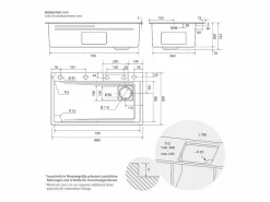 Hot ML-DESIGN Fregadero de cocina 80x46 cm lavabo rectangular antracita acero con accesorios Gris antracita