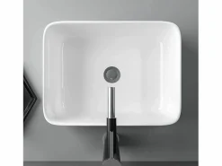 Sale Fregadero rectangular moderno en cerámica, lavabo de baño, bandeja de lavado , 400x300x135 mm Lavabo