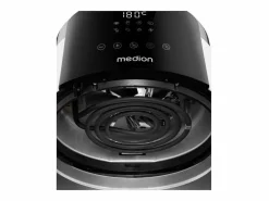 Hot Freidora de Aire Caliente Digital MEDION MD13030 1500W - 4,7L, 8 Programas, Temporizador 60 min, Temperatura hasta 200°C - Blanco