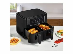 Best Freidora de Aire Sin Aceite 9L Doble Cubetas 2400W Continental Edison Pequeño Electrodoméstico