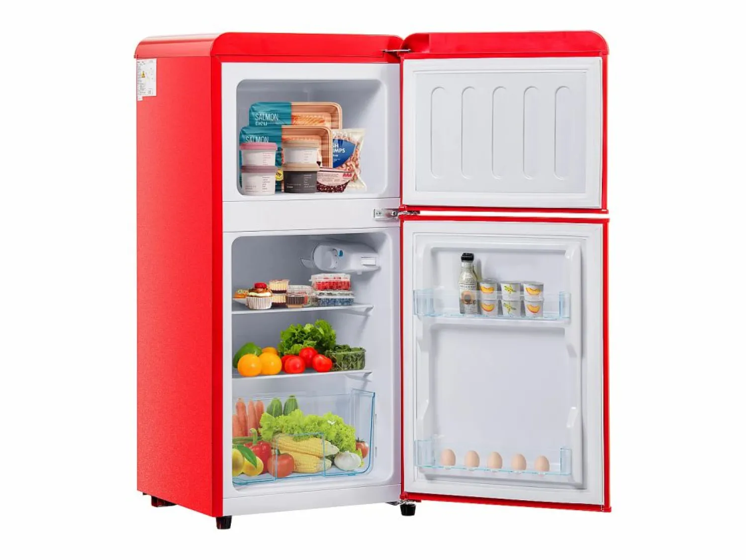 New Frigorífico de 60L con 2 puertas e iluminación LED - Consumo energético 102 kWh/año - Electrodomésticos De Frío