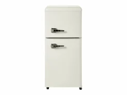 Hauss Spole Frigorífico de 60L con 2 puertas e iluminación LED - Consumo energético 102 kWh/año - crema