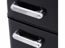 Hauss Spole Frigorífico estilo retro de 72L con iluminación LED - Congelador de 21L - Negro
