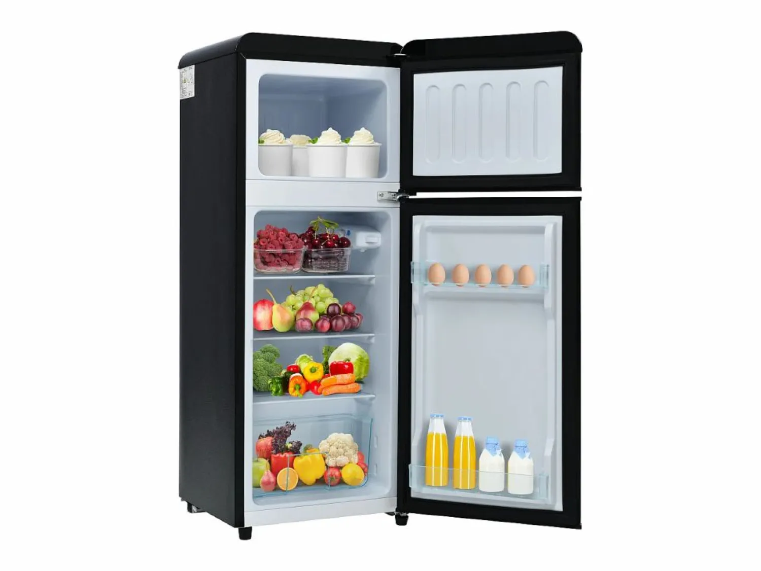 Online Frigorífico retro de 92L con 2 puertas e iluminación LED - -27°C a 13°C - Electrodomésticos De Frío