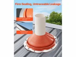 Fuelle de Solapa de Tubo SucceBuy de Techo en Silicona Roja para Tubo de 25 a 48cm Alta Temperatura
