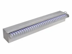 Sale Fuente cascada rectangular LED para piscina acero inoxidable 60 cm ES812401 Blanco