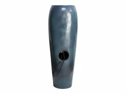 Fuente de agua de pared de cristal y poliresina, diseño elegante, color turquesa, para uso interior y exterior (29x34,5x98cm) Verde