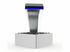 Discount MYLIA Fuente de exterior en acero inoxidable con LED, An. 50 x Alt. 80 cm, , COLISMA Plateado