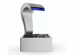 Discount MYLIA Fuente de exterior en acero inoxidable con LED, An. 50 x Alt. 80 cm, , COLISMA Plateado