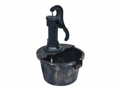 Best Fuente de jardín con forma de barril y con bomba ES341564 Marru00f3n