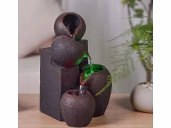 Sale Zen Arôme Fuente de resina Zen con LED Luba Marru00f3n