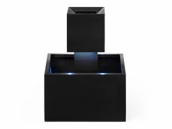 Online Fuente exterior de acero inoxidable con LED - Alt. 65 cm - Plateado - CARDINA Fuente Agua|Decoración De Jardín