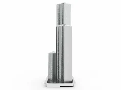 MYLIA Fuente exterior de acero inoxidable - 3 columnas - An. 49 x Alt. 98 cm - - PAMORA