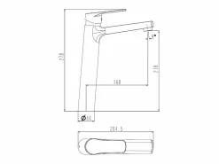 Essebagno Full mezclador alto lavabo