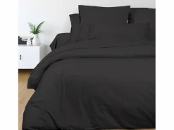 Clearance Funda de algodón 45x185 cm PERCALE antracita Funda De Travesaño