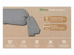 Clearance Funda de algodón 45x185 cm PERCALE antracita Funda De Travesaño