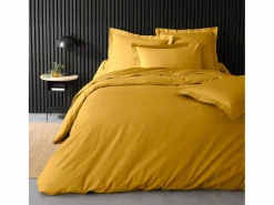 New Promo Linge Funda de Almohada de Algodón Percal 85x185cm Curry Amarillo