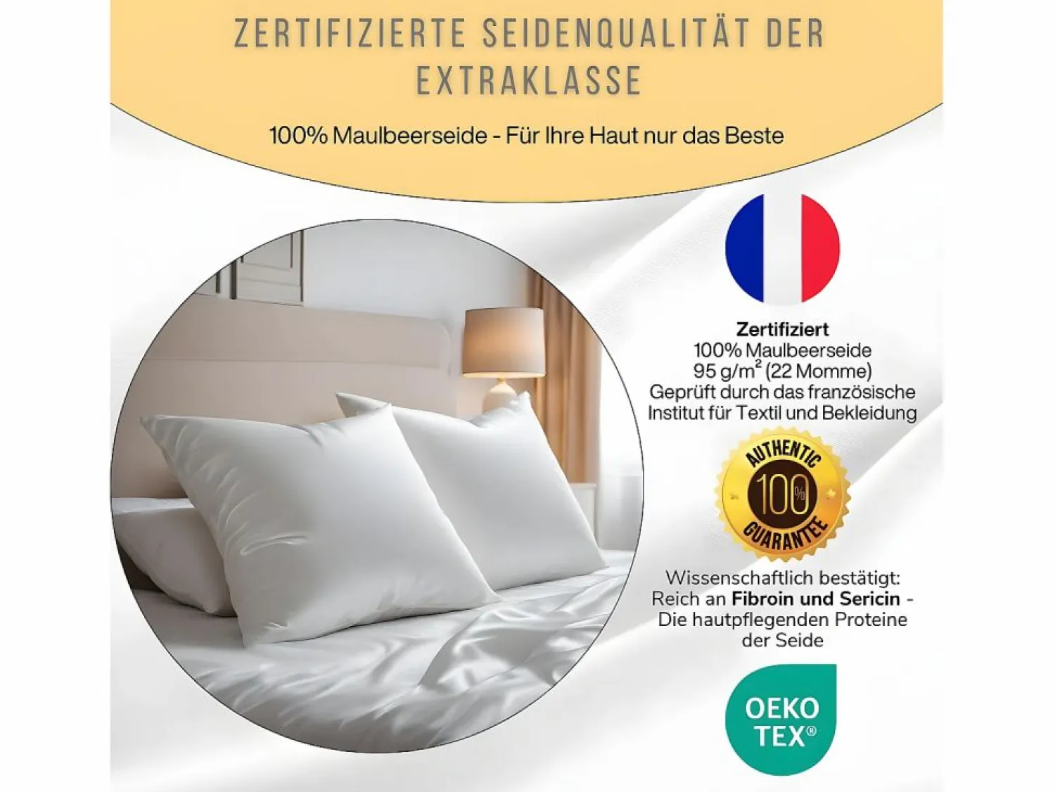 Sale Funda de Almohada en Pura Seda de Morera 65x65 Funda De Almohada
