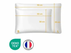 Best Funda de Almohada en Satén para Almohada EXTRA Plana S - 50x30x5,5 - Funda De Almohada