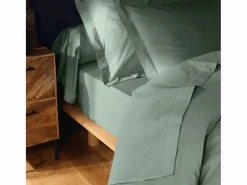 Best Promo Linge Funda de Almohada "Lina" 85x185cm Salvia 100% Algodón Certificado Oeko-TEX Verde