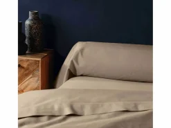 Outlet Promo Linge Funda de Almohada "Lina" 85x185cm Arena 100% Algodón Certificado Oeko-TEX Beige