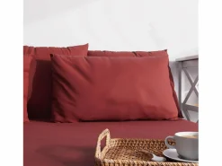 New Soleil d'ocre Funda de almohada lisa 63x63 cm ZZZ Rojo