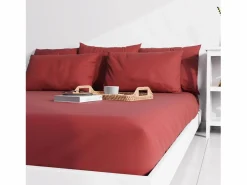 New Soleil d'ocre Funda de almohada lisa 63x63 cm ZZZ Rojo