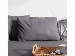 Online Soleil d'ocre Funda de almohada lisa 50x70 cm ZZZ Gris