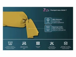 Hot Funda de almohada liso 85x185 cm ZZZ Funda De Travesaño