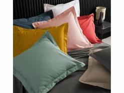 Best Funda de Almohada Percal 100% Algodón 63x63 cm Noche - Suavidad, Confort & Certificación Oeko-Tex Funda De Almohada