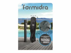 POOLEX Funda de ducha solar Formidra 120x30x30cm - Compatible con Jolly Go y Happy GO Gris