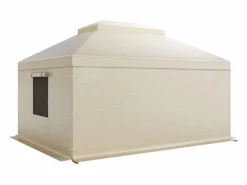 Outlet Funda de Gazebo Invierno SucceBuy, 3,66 x 4,9 m, Cubierta de Gazebo con Techo Rígido Doble, con Paneles Laterales, Ventanas de Malla, Material PE Alta Densidad Cenador Y Quiosco