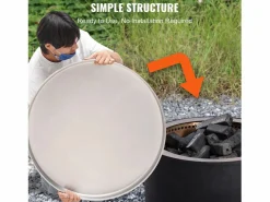 Best Funda Protectora Resistente para Anillo de Fuego SucceBuy, 508 mm, Protector contra Chispas para Fogatas al Aire Libre Brasero