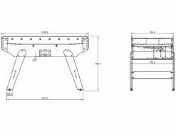 New Futbolín de MDF - Ancho 153 x Prof. 77.6 x Alt. 96 cm - SUAREZ Futbolín