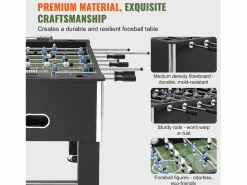 Discount Futbolín Mesa de Juego de Futbolín SucceBuy Mesa de Futbolín de 139.7 cm, Juego de Fútbol Estándar para Uso Doméstico Negro