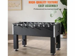 Discount Futbolín Mesa de Juego de Futbolín SucceBuy Mesa de Futbolín de 139.7 cm, Juego de Fútbol Estándar para Uso Doméstico Negro