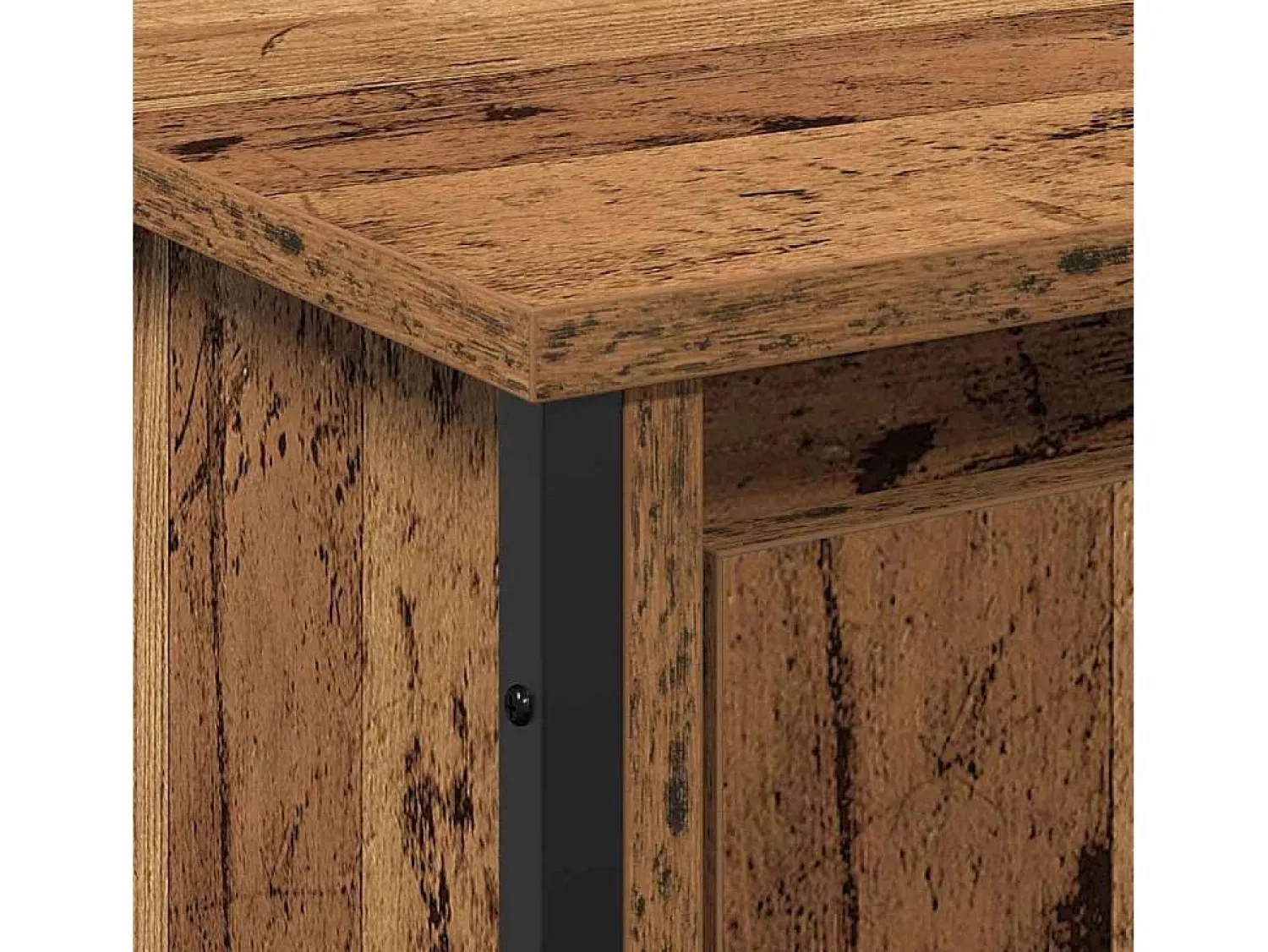 Sale vidaxl Gabinete de Lavabo Otro con puerta Madera Vieja 91 x 35 x 60 cm Marru00f3n