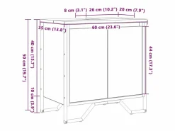 Best Gabinete de Lavabo para Baño Roble 60 x 35 x 60 cm Conjunto De Baño