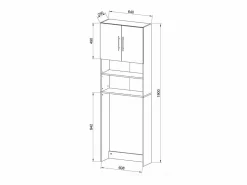 Clearance VCM Gabinete de lavadora Jutas Multicolor