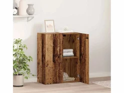 Gabinete de oficina de madera antigua 60 x 32 x 77,5 madera de ingeniería Marru00f3n