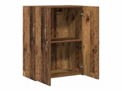 Gabinete de oficina de madera antigua 60 x 32 x 77,5 madera de ingeniería Marru00f3n